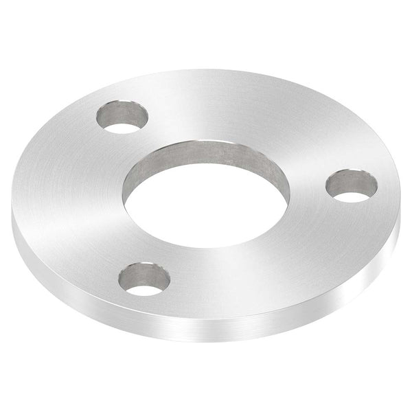 Ronde ø 100mm, Stärke 8mm, mit drei ø 13mm Bohrungen und mittiger ø 42,8mm Bohrung, mit Rundschliff