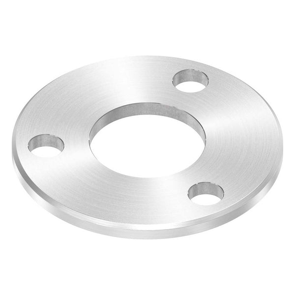 Ronde mit Fase ø 100mm, Stärke 6mm, mit drei ø 13mm Bohrungen und mittiger ø 42,8mm Bohrung, mit Rundschliff