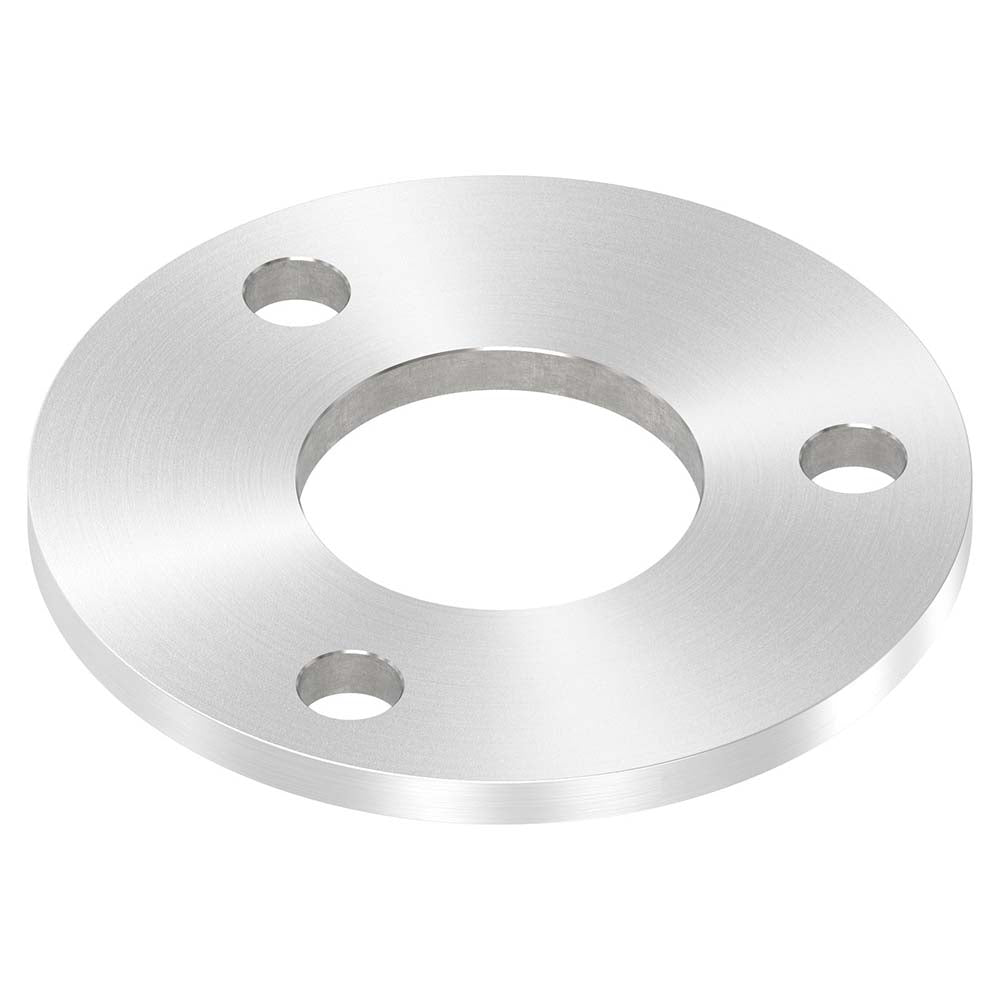 Ronde ø 100mm, Stärke 6mm, mit drei ø 11mm Bohrungen und mittiger ø 42,8mm Bohrung, mit Rundschliff