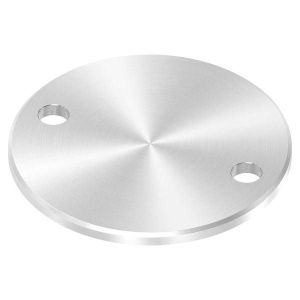 Ronde ø 120mm mit Fase, Stärke 6mm, mit zwei ø 13mm Bohrungen, einseitig geschliffen, mit Rundschliff