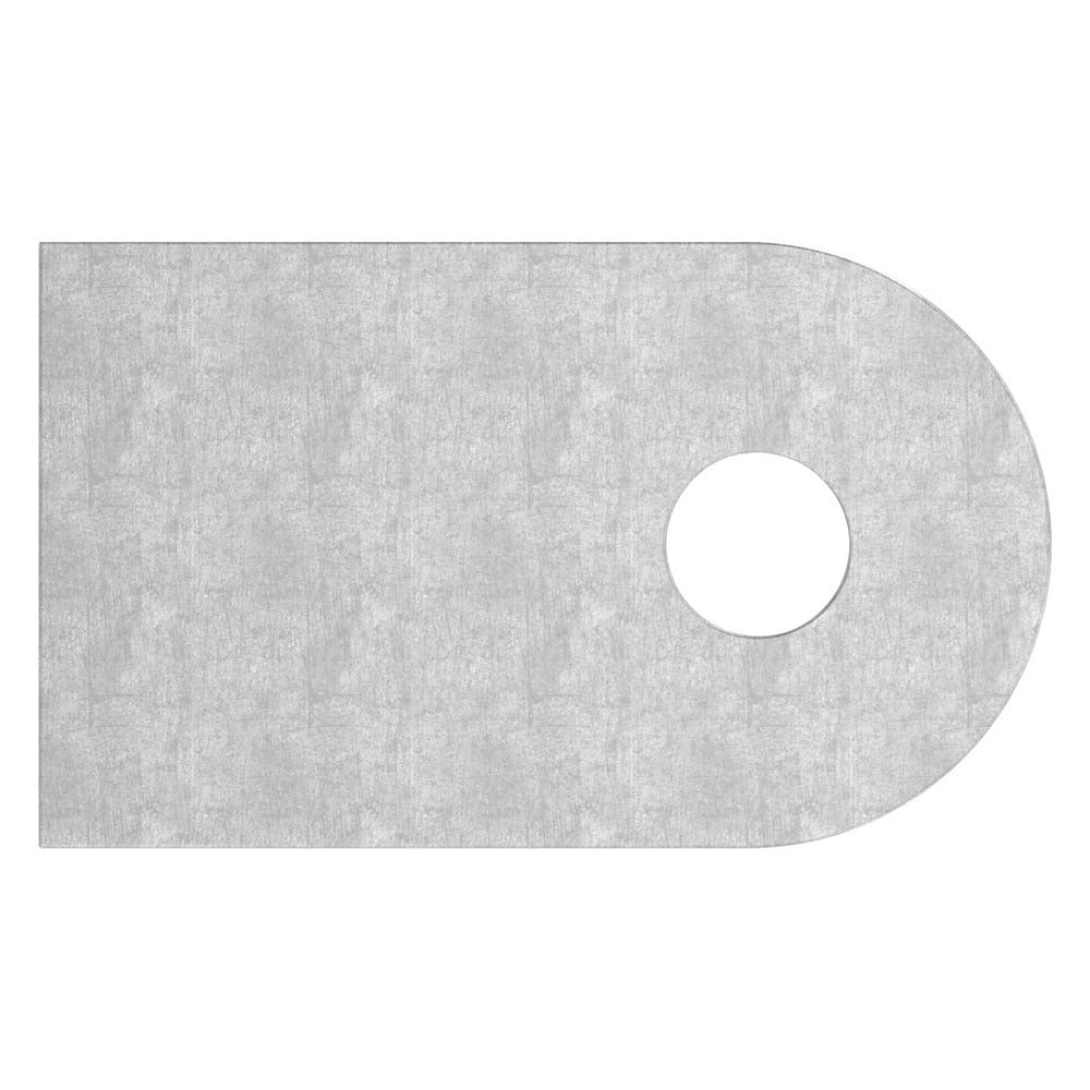 Anschweißlasche 50 x 30mm, Stärke 6mm, flacher Anschluss, roh, mit ø 9mm Rundloch