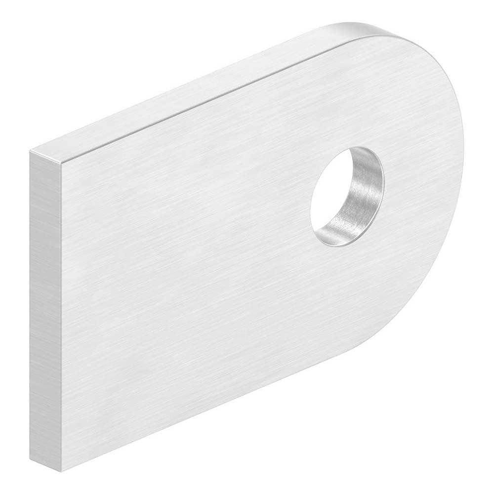 Anschweißlasche 50 x 30mm, Stärke 4mm, beidseitig geschliffen, mit ø 9mm Rundloch
