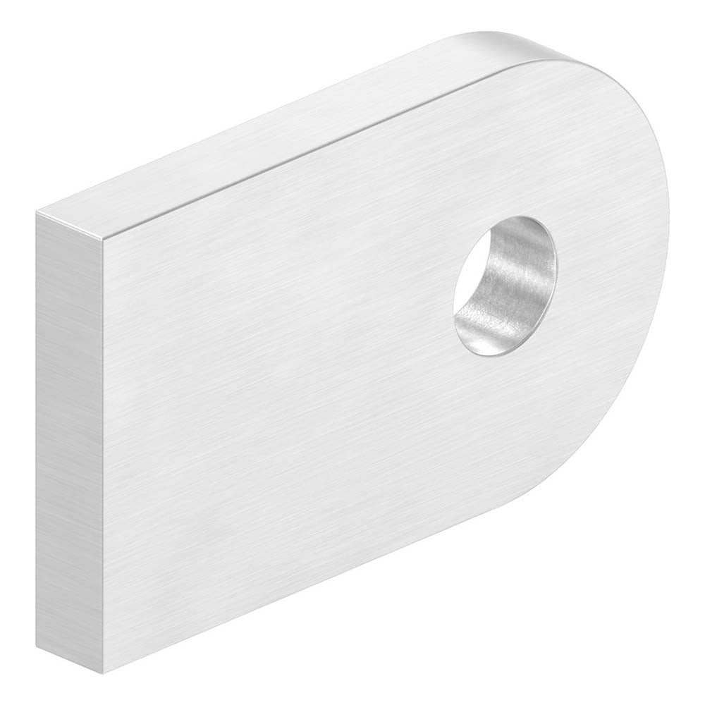 Anschweißlasche 50 x 30mm, Stärke 6mm, beidseitig geschliffen, mit ø 9mm Rundloch