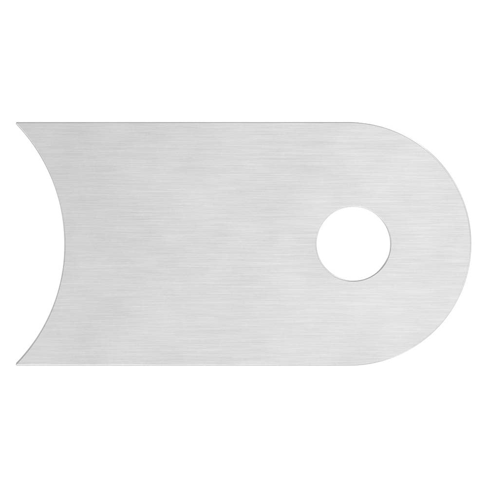 Anschweißlasche 50 x 30mm, Stärke 4mm, Anschluss ø 42,4mm, beidseitig geschliffen, mit ø 9mm Rundloch