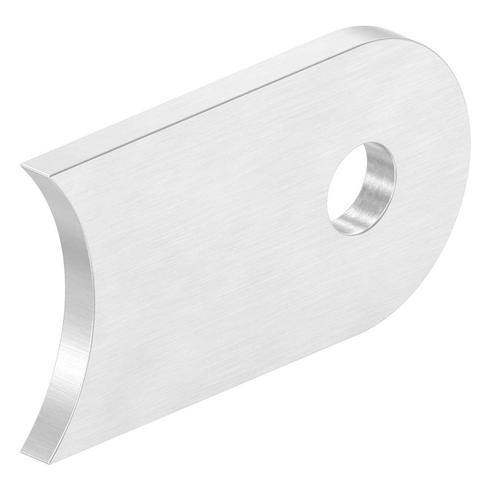 Anschweißlasche 50 x 30mm, Stärke 4mm, Anschluss ø 42,4mm, beidseitig geschliffen, mit ø 9mm Rundloch