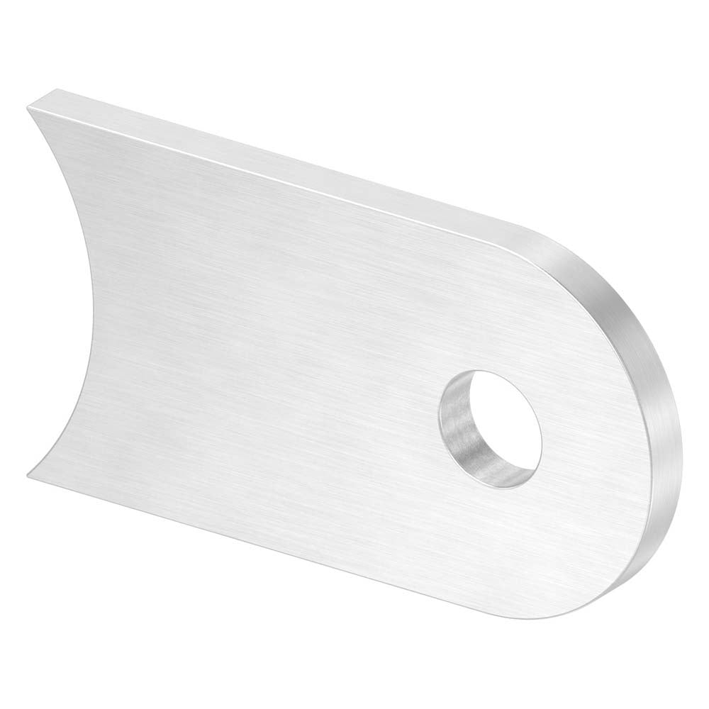 Anschweißlasche 50 x 30mm, Stärke 4mm, Anschluss ø 42,4mm, beidseitig geschliffen, mit ø 9mm Rundloch