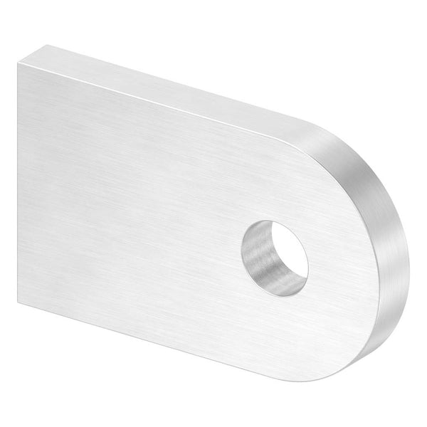 Anschweißlasche 50 x 30mm, Stärke 6mm, beidseitig geschliffen, mit ø 9mm Rundloch