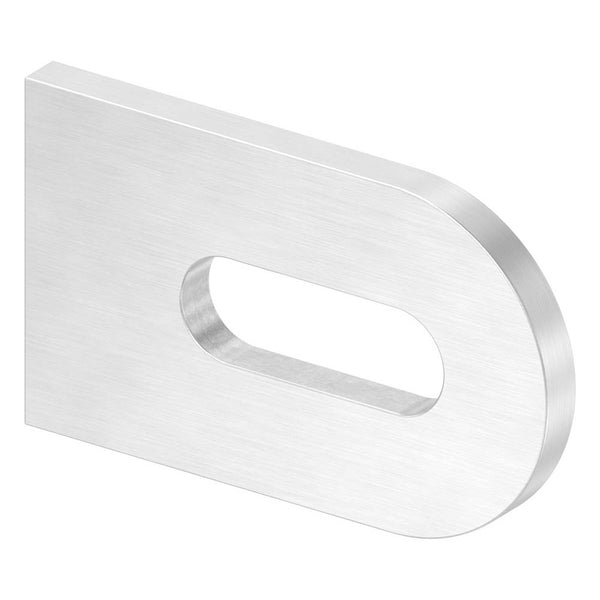 Anschweißlasche 50 x 30mm, Stärke 4mm, beidseitig geschliffen, mit 25 x 9mm Langloch
