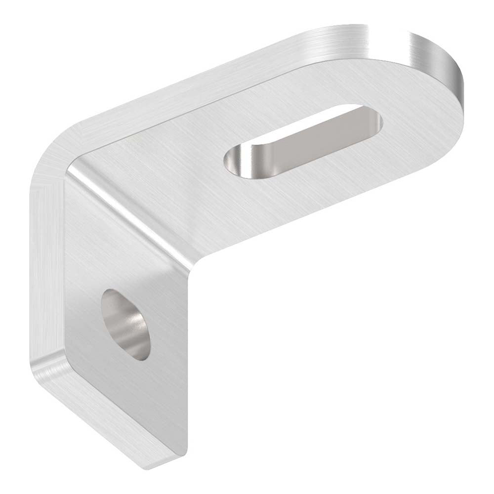 Anschweißlasche 60 x 40 x 30mm, Stärke 6mm, beidseitig geschliffen, mit zwei 25 x 9mm Langlöchern