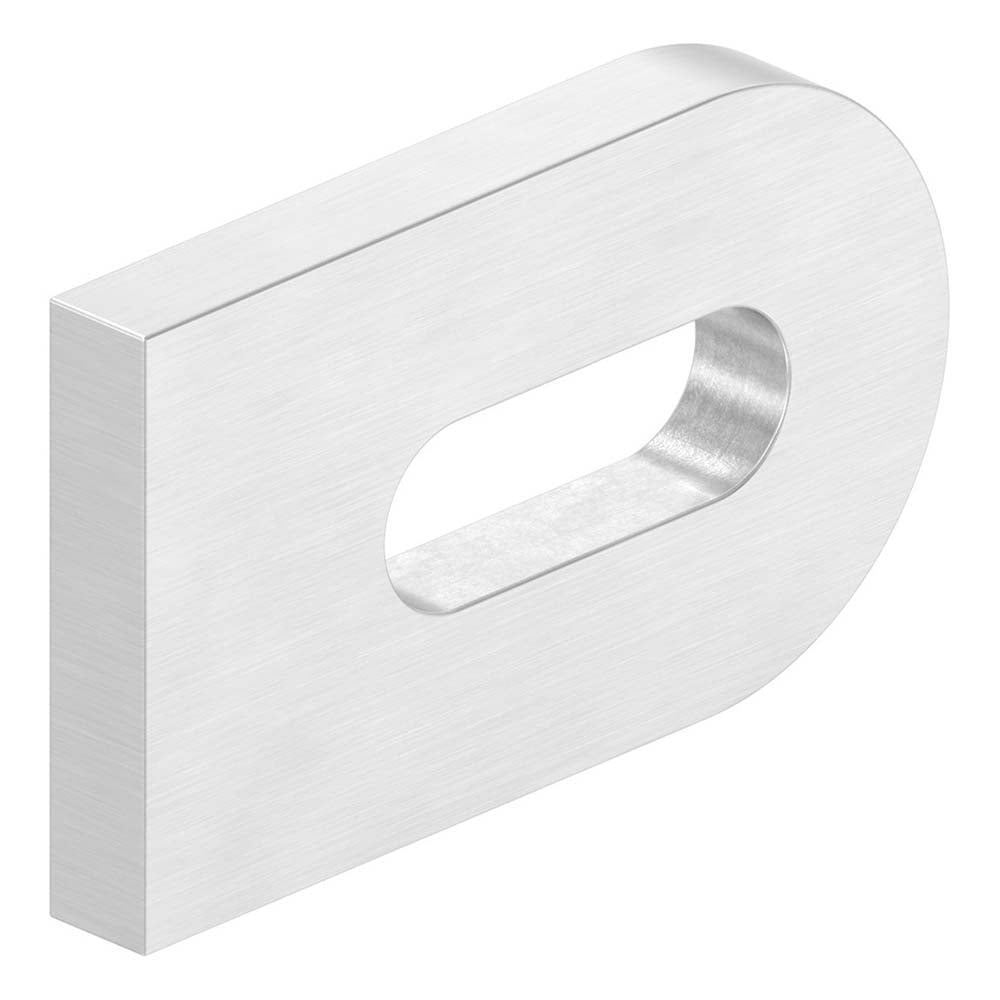Anschweißlasche 50 x 30mm, Stärke 6mm, beidseitig geschliffen, mit 25 x 9mm Langloch