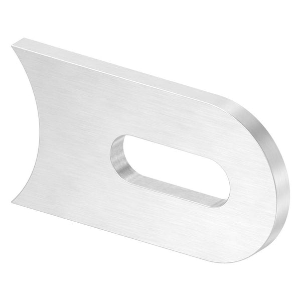 Anschweißlasche 50 x 30mm, Stärke 4mm, Anschluss ø 42,4mm, beidseitig geschliffen, mit 25 x 9mm Langloch