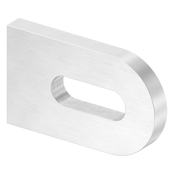 Anschweißlasche 50 x 30mm, Stärke 6mm, beidseitig geschliffen, mit 25 x 9mm Langloch