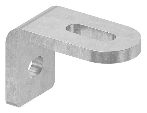Anschweißlasche 60 x 40 x 30mm, Stärke 6mm, mit zwei Langlöchern, Stahl roh