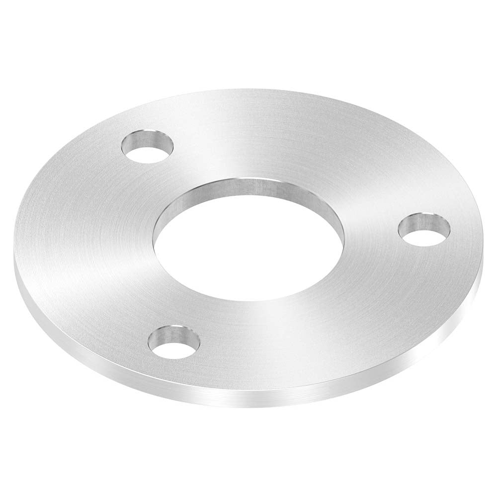 Ronde ø 120mm, Stärke 6mm, mit drei ø 13mm Bohrungen und mittiger ø 49mm Bohrung, mit Rundschliff