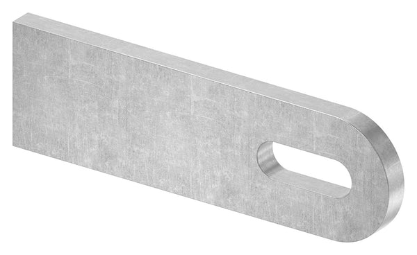 Anschweißlasche 100 x 30mm, Stärke 6mm, mit 9 x 25mm Langloch, Stahl roh