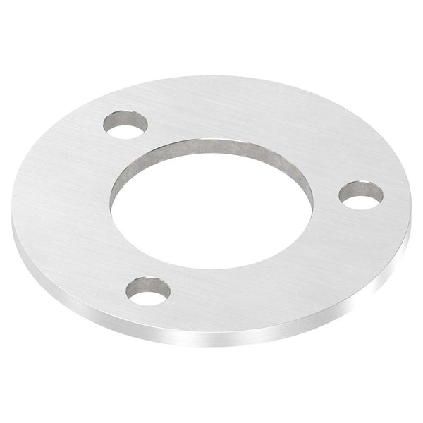 Ronde ø 120mm, Stärke 6mm, mit drei ø 13mm Bohrungen und mittiger ø 60,7mm Bohrung, mit Längsschliff