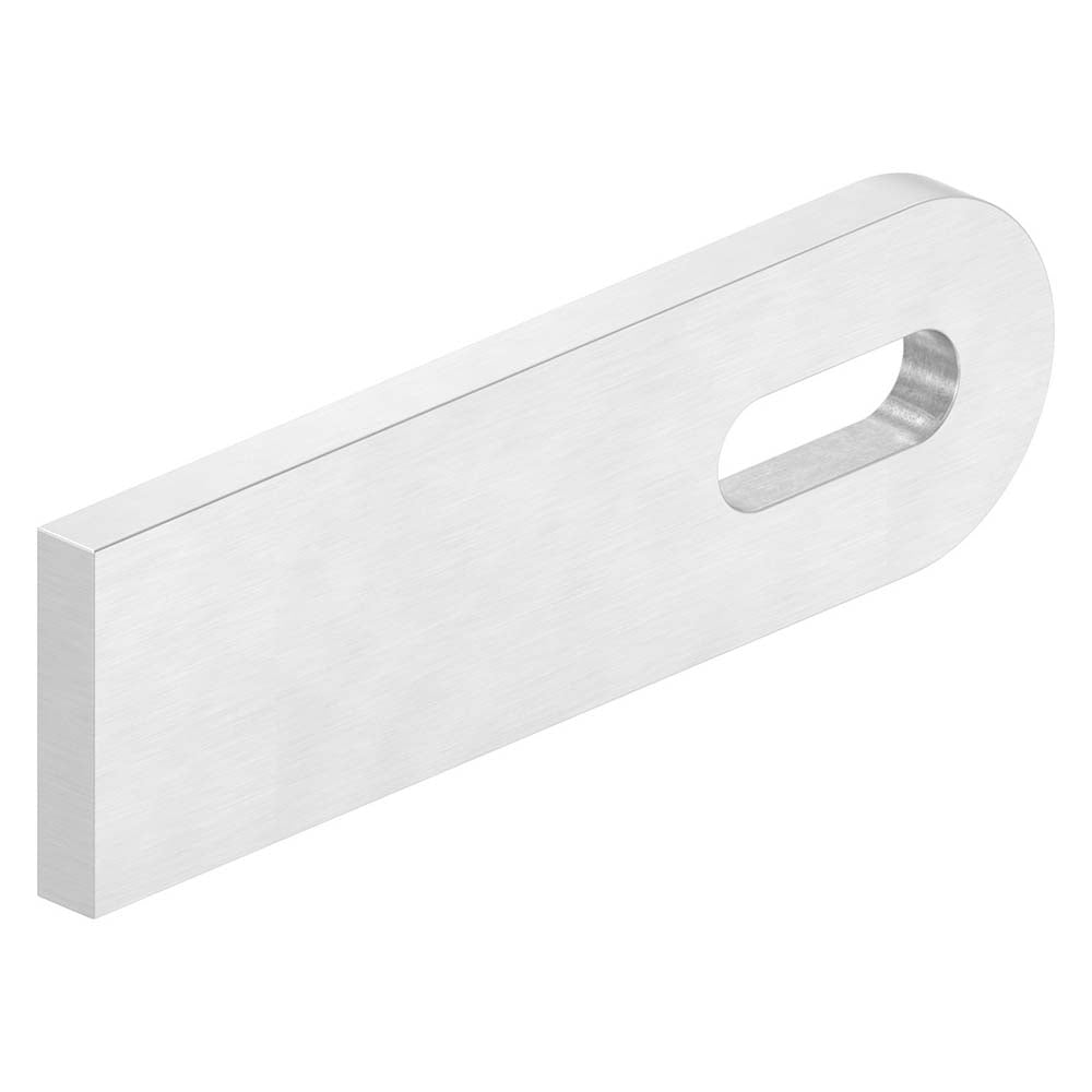 Anschweißlasche 100 x 30mm, Stärke 6mm, beidseitig geschliffen, mit 25 x 9mm Langloch