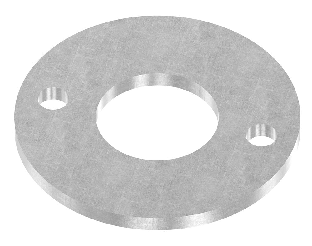 Ronde ø 100mm, Stärke 6mm, mit zwei ø 11mm Bohrungen und ø 43mm Mittelbohrung, Stahl roh