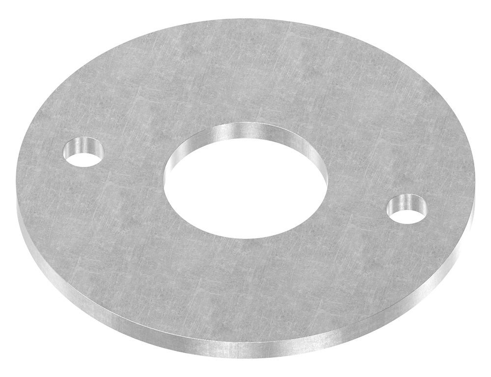 Ronde ø 120mm, Stärke 6mm, mit zwei ø 11mm Bohrungen und ø 43mm Mittelbohrung, Stahl roh