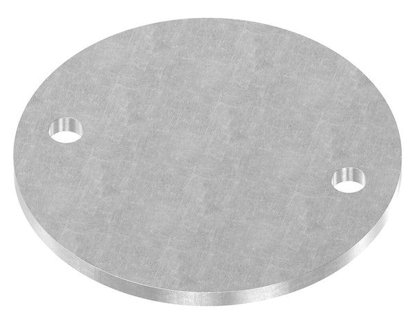Ronde ø 120mm, Stärke 6mm, mit zwei ø 11mm Bohrungen, gelasert, Stahl roh