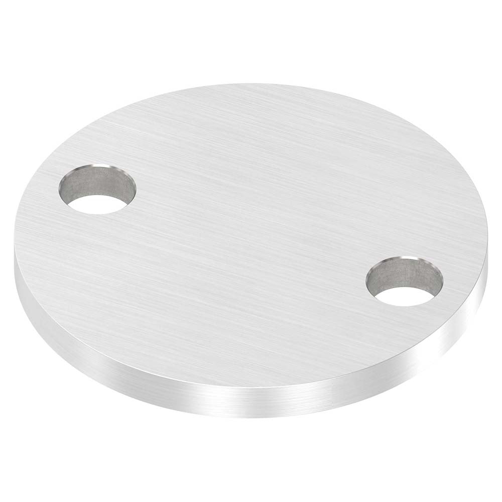 Ronde ø 70mm, Stärke 6mm, mit zwei ø 11mm Bohrungen, einseitig geschliffen, mit Längsschliff