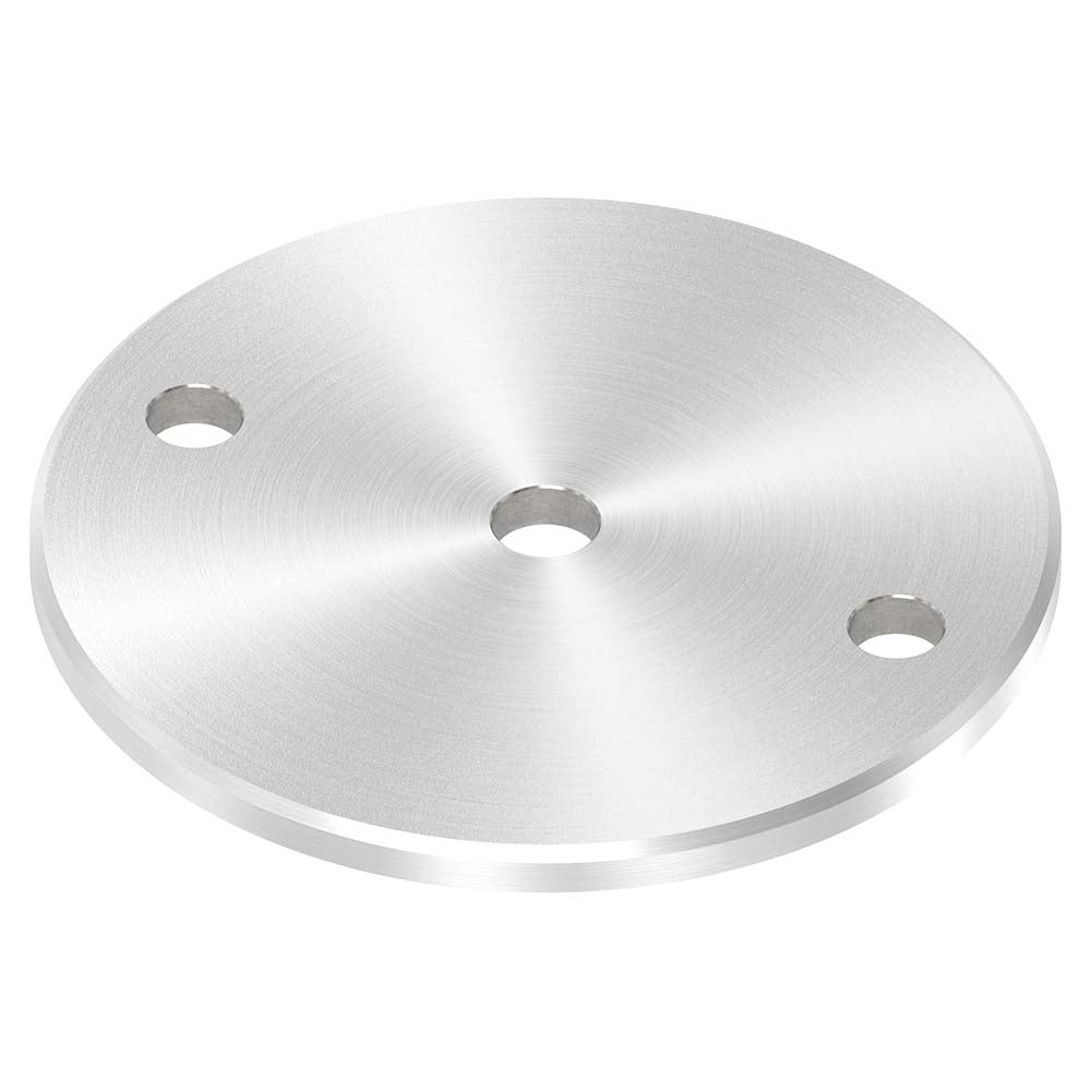 Ankerplatte ø 120mm mit Fase, Stärke 6mm, einseitig geschliffen, mit Rundschliff