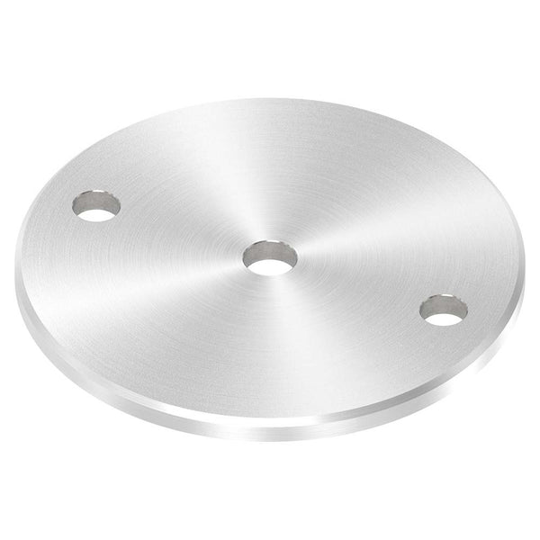 Ankerplatte ø 120mm mit Fase, Stärke 6mm, einseitig geschliffen, mit Rundschliff