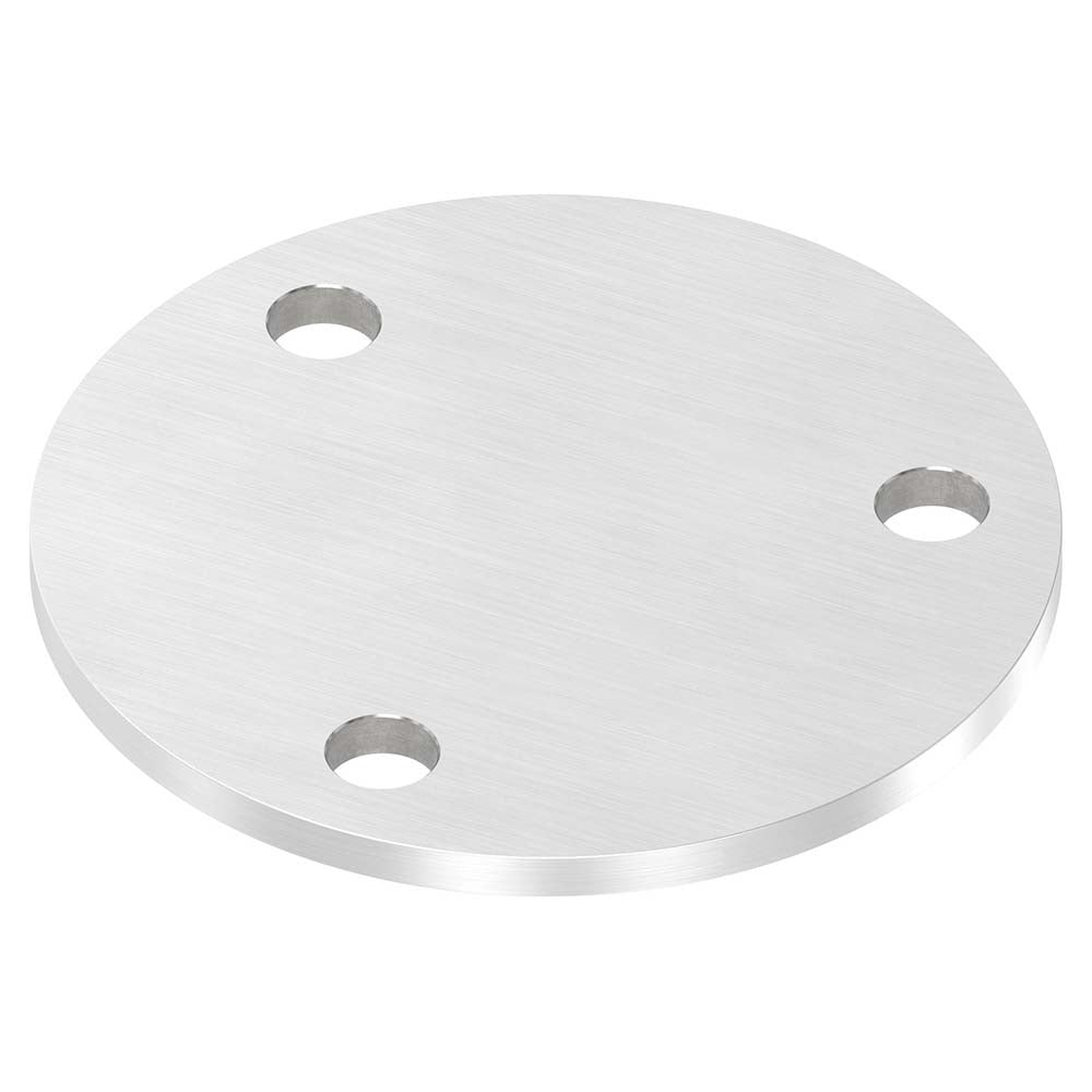 Ronde ø 120mm, Stärke 6mm, mit drei ø 13mm Bohrungen, einseitig geschliffen, mit Längsschliff
