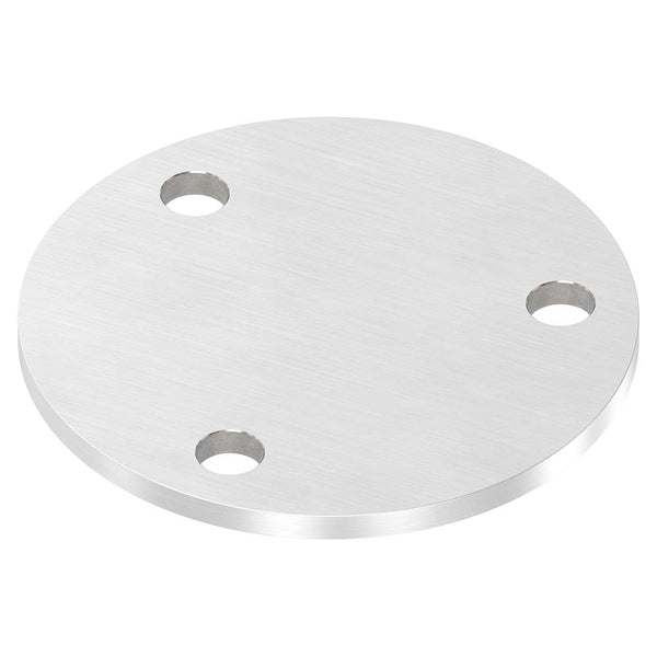 Ronde ø 120mm, Stärke 6mm, mit drei ø 13mm Bohrungen, einseitig geschliffen, mit Längsschliff