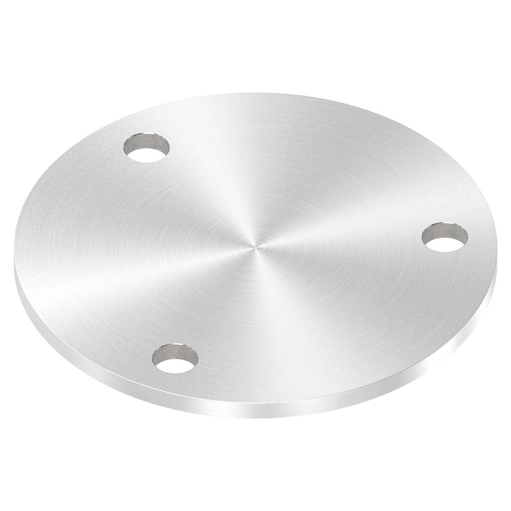 Ronde ø 140mm, Stärke 6mm, mit drei ø 13mm Bohrungen, einseitig geschliffen, mit Rundschliff