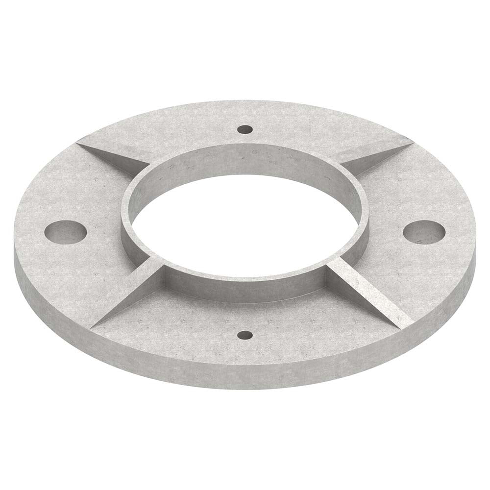 Ankerplatte ø 120 x 8mm, Höhe 15mm, mit 2 x ø 11mm und 2 x ø 4mm Bohrung, für Rohr ø 60,3mm