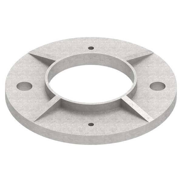 Ankerplatte ø 120 x 8mm, Höhe 15mm, mit 2 x ø 11mm und 2 x ø 4mm Bohrung, für Rohr ø 60,3mm