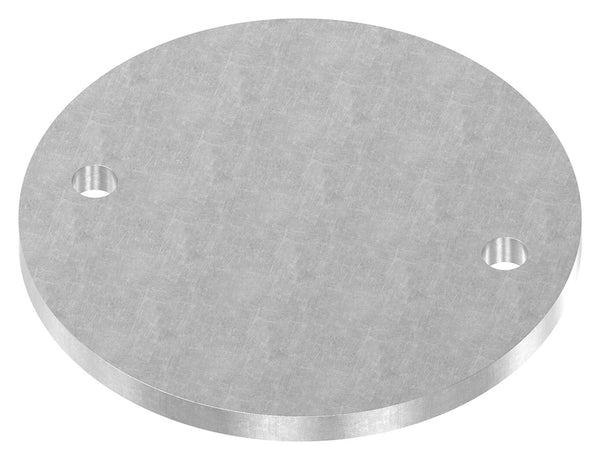 Ronde ø 160mm, Stärke 10mm, mit zwei ø 13mm Bohrungen, gelasert, Stahl roh