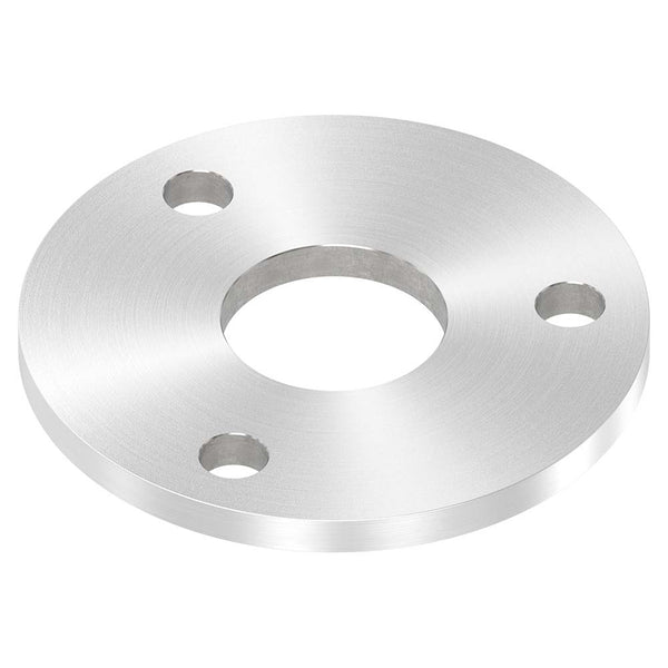Ronde ø 120mm, Stärke 8mm, mit drei ø 13mm Bohrungen und mittiger ø 42,8mm Bohrung, mit Rundschliff