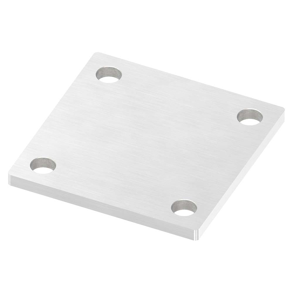 Ankerplatte 92 x 92mm, Stärke 6mm, mit vier ø 11mm Bohrungen, einseitig geschliffen