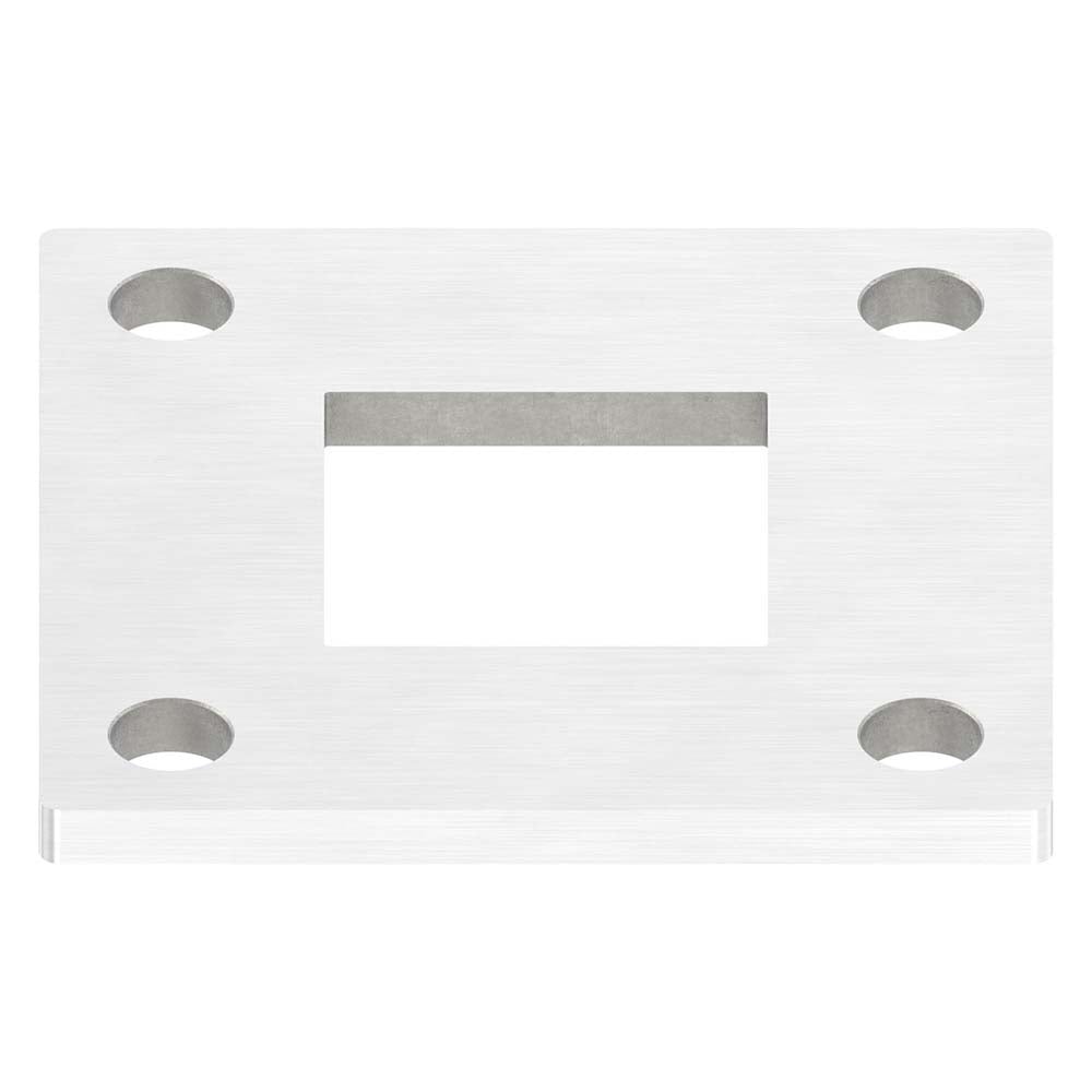 Ankerplatte 92 x 92mm, Stärke 6mm, mit vier ø 11mm Bohrungen, für Rohr 40 x 40mm, einseitig geschliffen