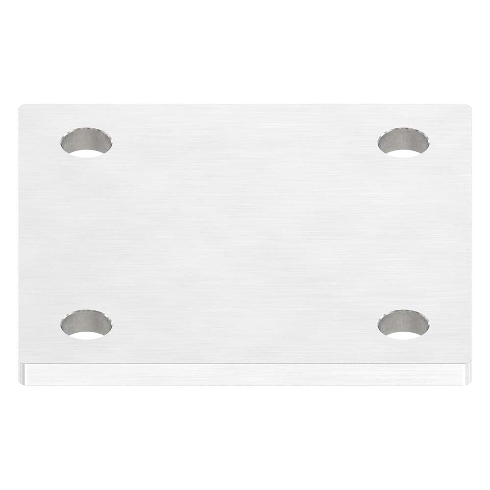 Ankerplatte 100 x 100mm, Stärke 6mm, mit vier ø 11mm Bohrungen, einseitig geschliffen