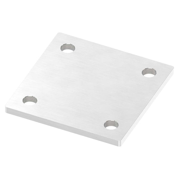 Ankerplatte 100 x 100mm, Stärke 6mm, mit vier ø 11mm Bohrungen, einseitig geschliffen