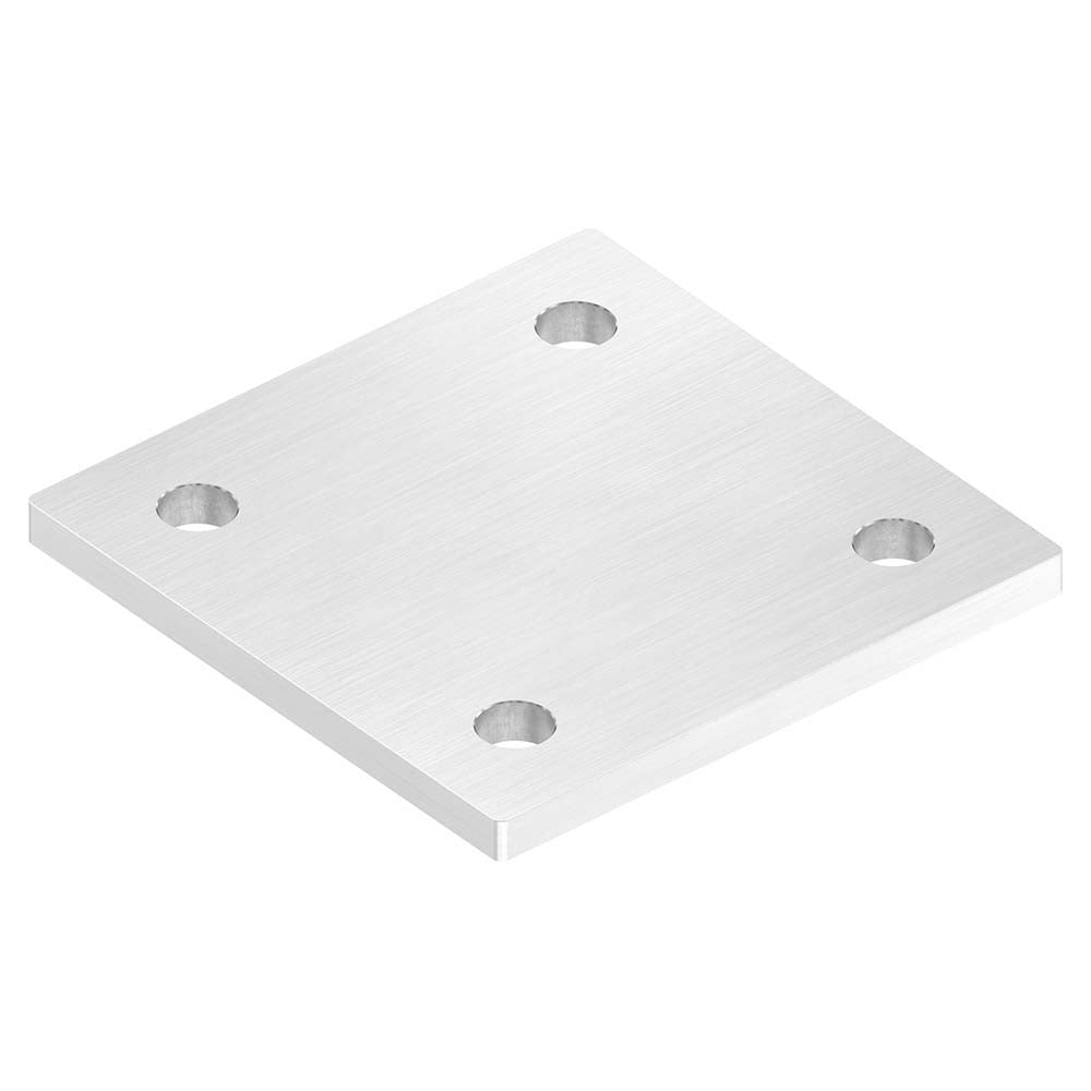 Ankerplatte 120 x 120mm, Stärke 8mm, mit vier ø 13mm Bohrungen, einseitig geschliffen