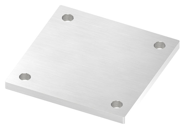 Ankerplatte 150 x 150mm, Stärke 10mm, mit vier ø 13mm Bohrungen, einseitig geschliffen