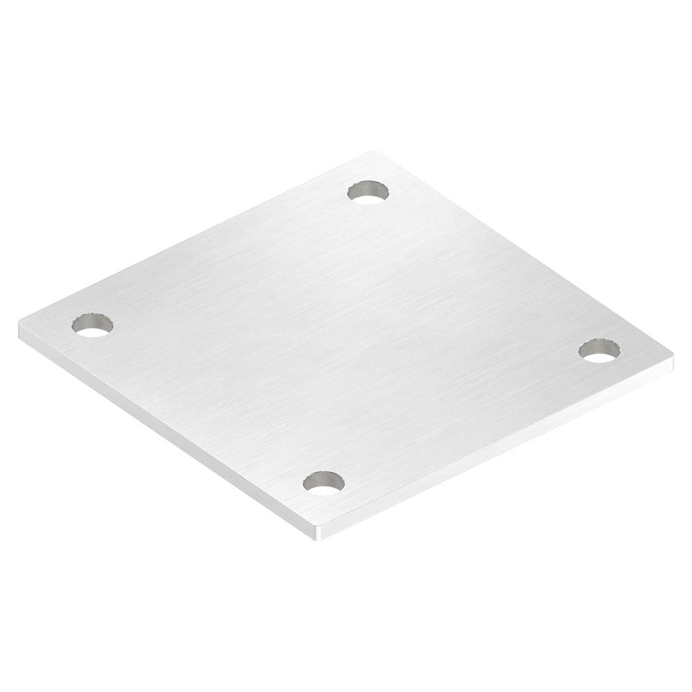 Ankerplatte 150 x 150mm, Stärke 6mm, mit vier ø 14mm Bohrungen, einseitig geschliffen
