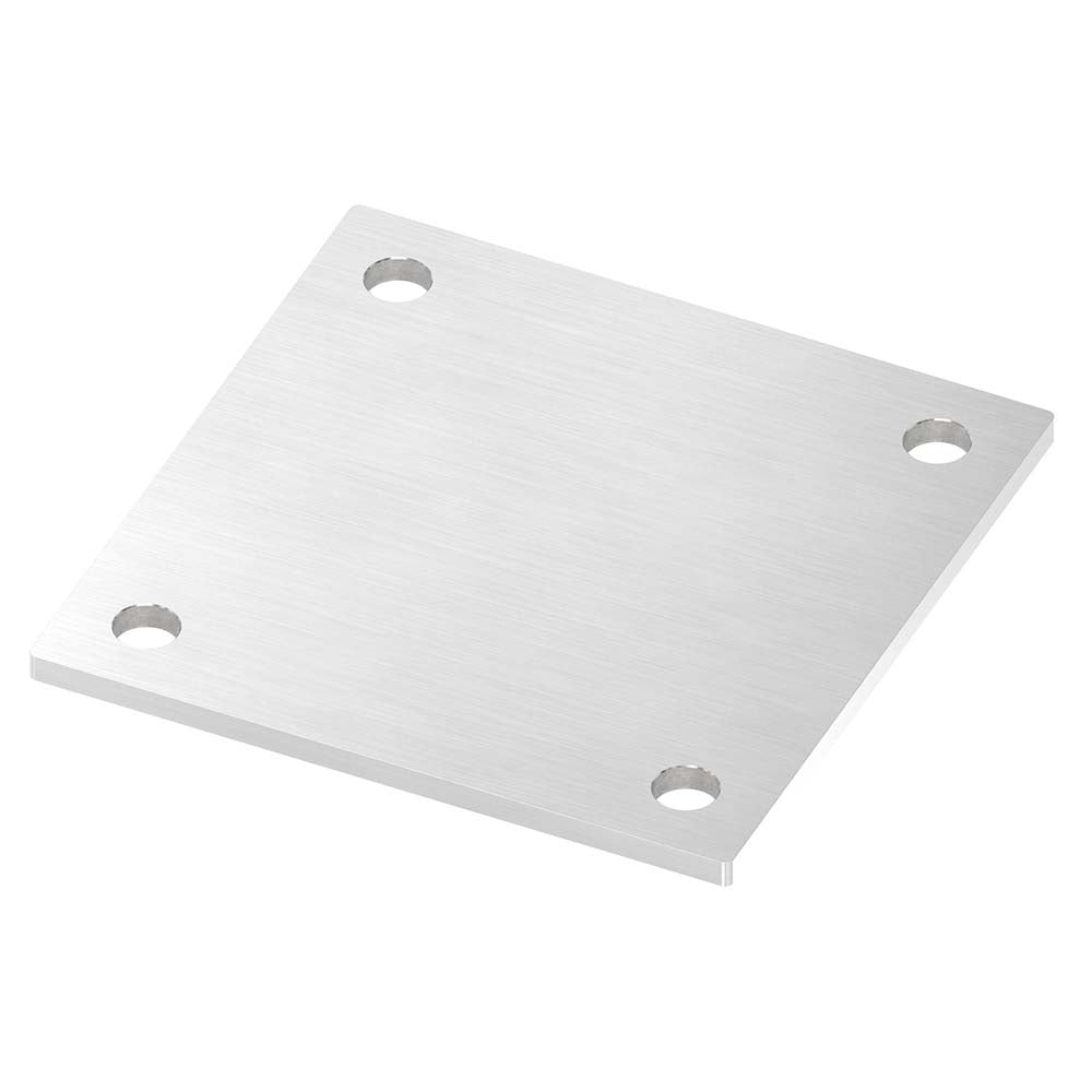 Ankerplatte 150 x 150mm, Stärke 6mm, mit vier ø 14mm Bohrungen, einseitig geschliffen