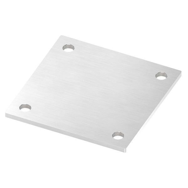 Ankerplatte 150 x 150mm, Stärke 6mm, mit vier ø 14mm Bohrungen, einseitig geschliffen
