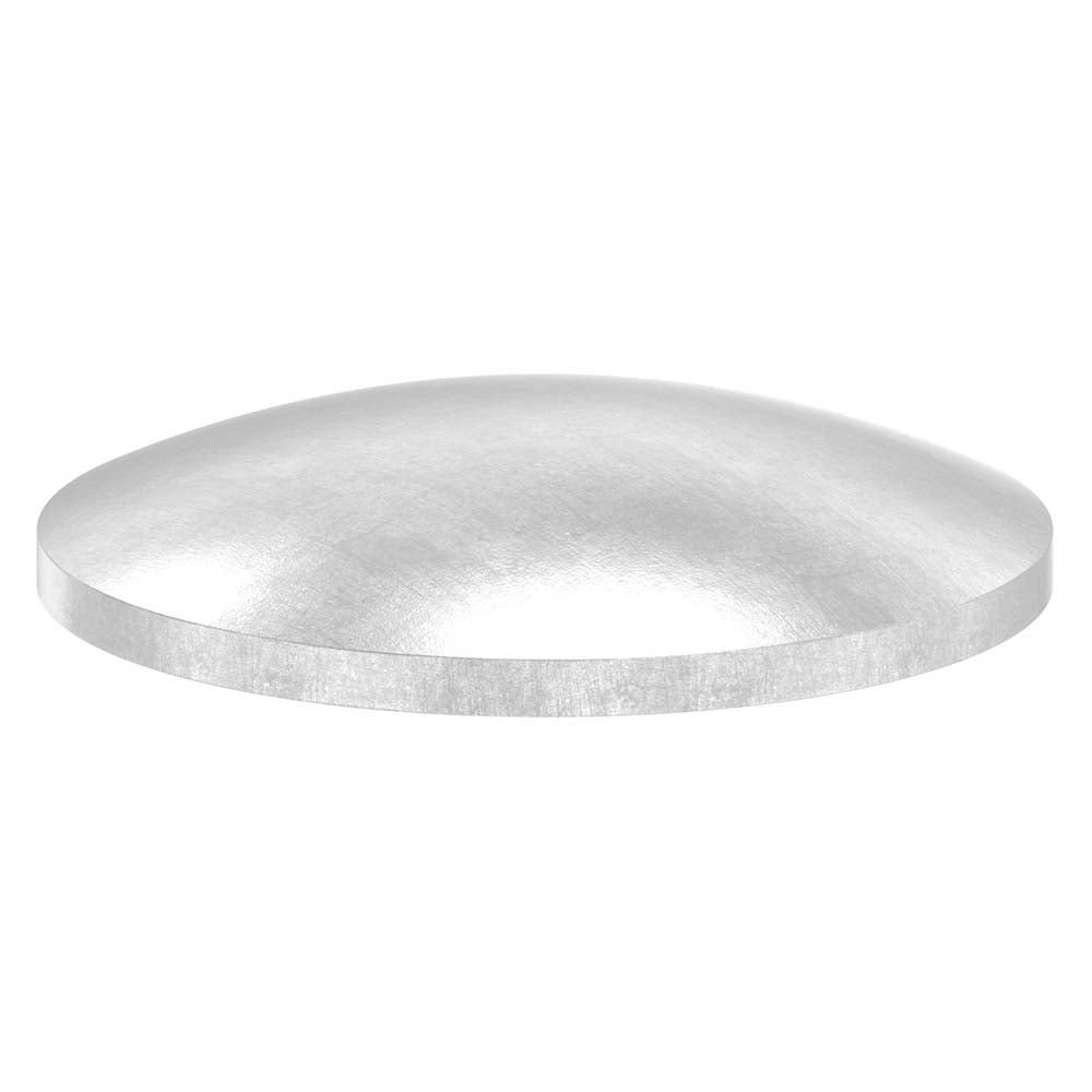 Gewölbte V4A Schale ø 33,7mm, ungeschliffen, zum Aufschweißen