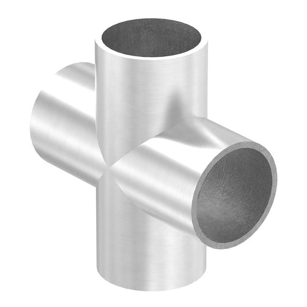 Kreuzstück zum Anschweißen, für Rohr ø 33,7mm, Wandstärke 2,0mm, geschliffen