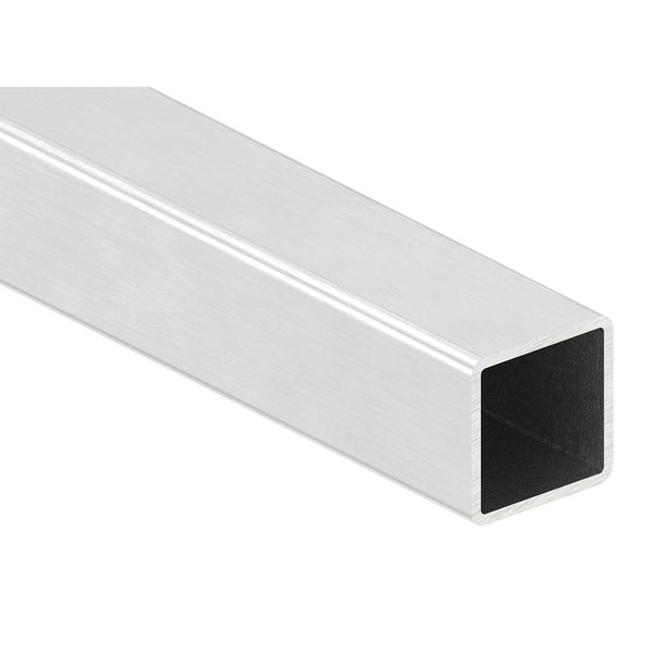 Quadrat-Rohr 30 x 30 x 2mm, Länge: 3000mm, aus V2A Edelstahl geschliffen