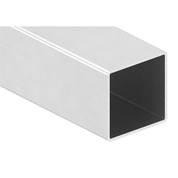 Quadrat-Rohr 50 x 50 x 2mm, Länge: 6000mm, aus V2A Edelstahl geschliffen