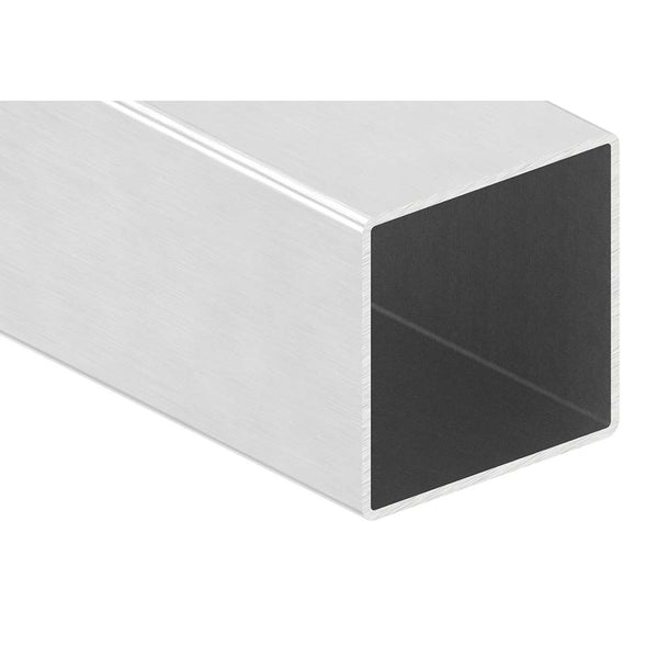 Quadrat-Rohr 60 x 60 x 2mm, Länge: 3000mm, aus V2A Edelstahl geschliffen