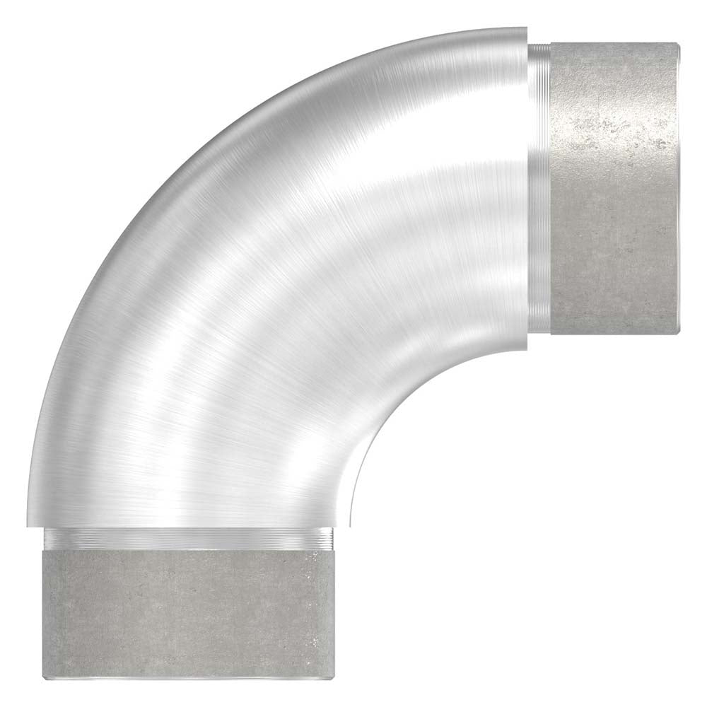 Rohrbogen 90° rund, für Rohr 42,4 x 2,0mm, in V4A