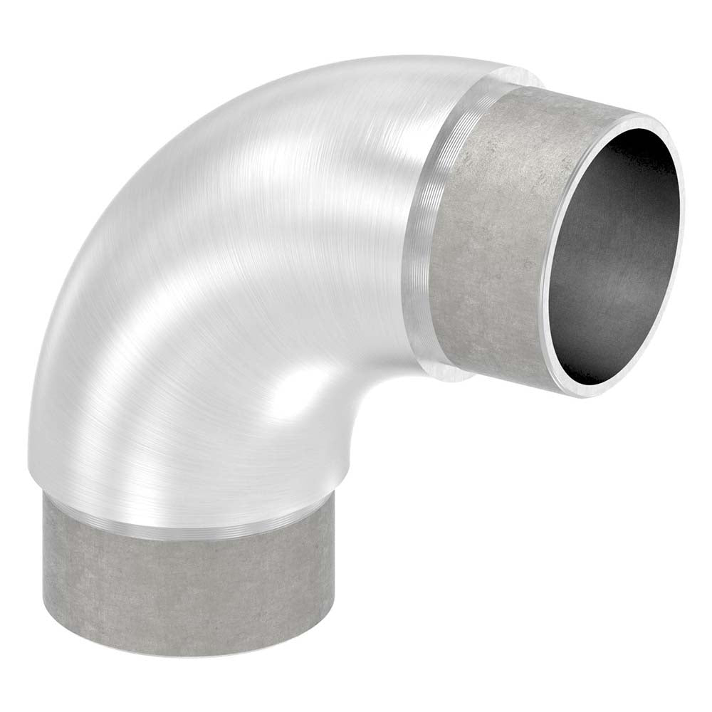 Rohrbogen 90° rund, für Rohr 42,4 x 2,0mm, in V4A